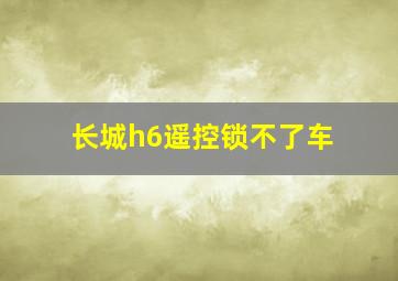 长城h6遥控锁不了车