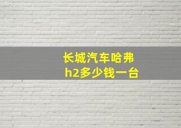 长城汽车哈弗h2多少钱一台