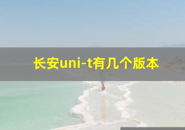 长安uni-t有几个版本