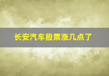 长安汽车股票涨几点了