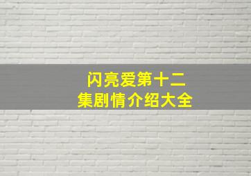 闪亮爱第十二集剧情介绍大全