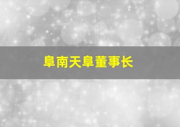 阜南天阜董事长