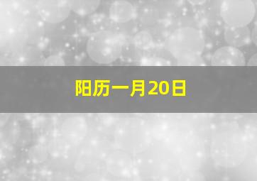 阳历一月20日