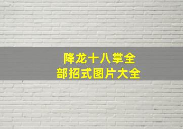 降龙十八掌全部招式图片大全