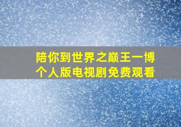 陪你到世界之巅王一博个人版电视剧免费观看