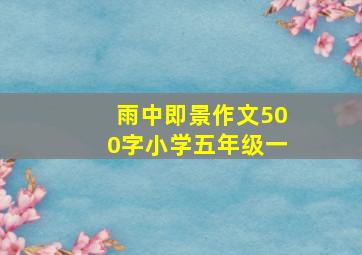 雨中即景作文500字小学五年级一