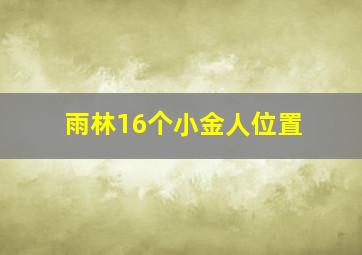 雨林16个小金人位置