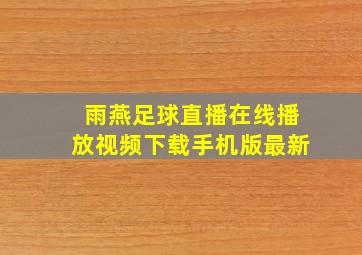 雨燕足球直播在线播放视频下载手机版最新