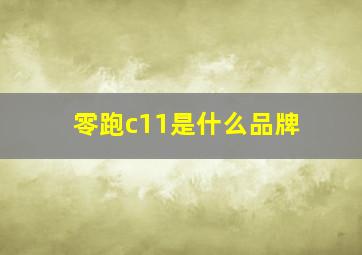 零跑c11是什么品牌