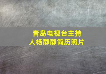 青岛电视台主持人杨静静简历照片