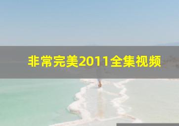 非常完美2011全集视频