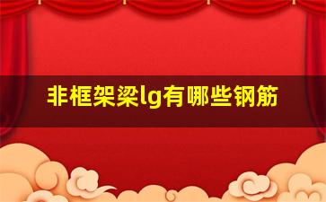 非框架梁lg有哪些钢筋