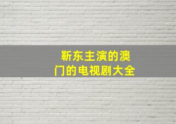 靳东主演的澳门的电视剧大全