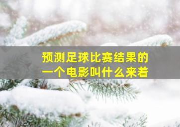 预测足球比赛结果的一个电影叫什么来着