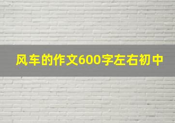 风车的作文600字左右初中