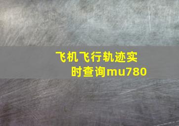 飞机飞行轨迹实时查询mu780