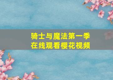 骑士与魔法第一季在线观看樱花视频