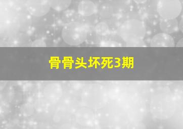 骨骨头坏死3期