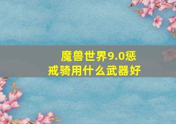 魔兽世界9.0惩戒骑用什么武器好