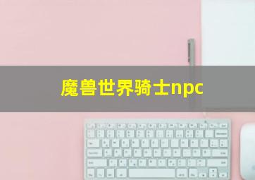 魔兽世界骑士npc