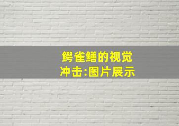 鳄雀鳝的视觉冲击:图片展示