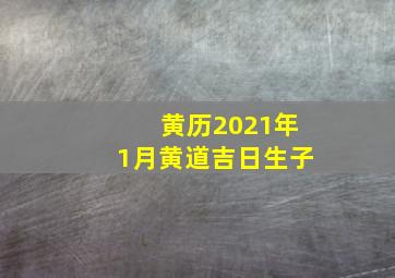 黄历2021年1月黄道吉日生子