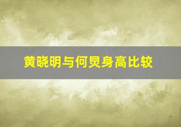 黄晓明与何炅身高比较