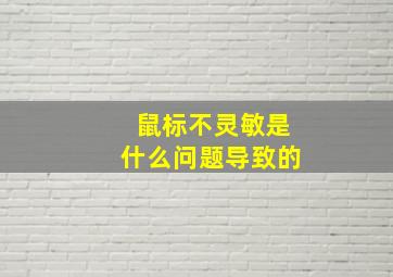 鼠标不灵敏是什么问题导致的