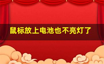 鼠标放上电池也不亮灯了