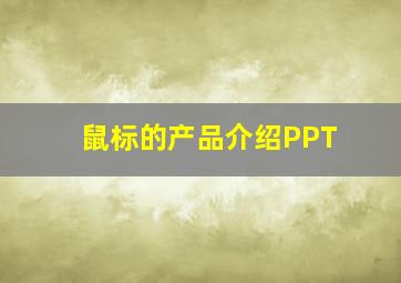 鼠标的产品介绍PPT