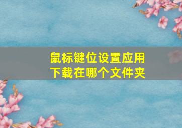 鼠标键位设置应用下载在哪个文件夹