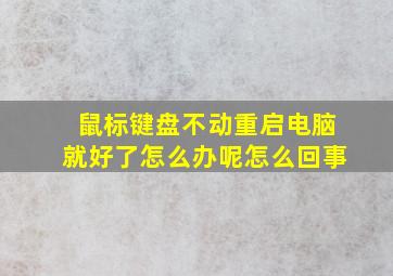 鼠标键盘不动重启电脑就好了怎么办呢怎么回事