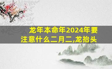 龙年本命年2024年要注意什么二月二,龙抬头