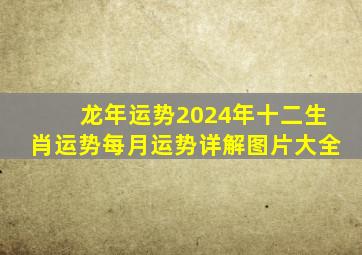 龙年运势2024年十二生肖运势每月运势详解图片大全