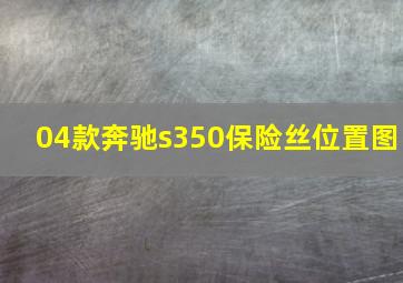 04款奔驰s350保险丝位置图