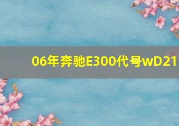 06年奔驰E300代号wD211