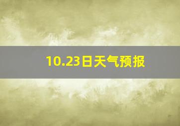 10.23日天气预报