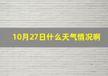 10月27日什么天气情况啊