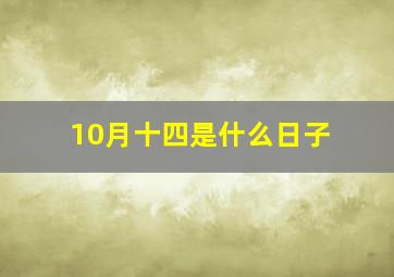 10月十四是什么日子