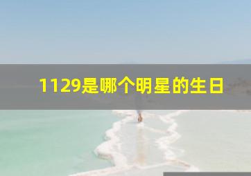 1129是哪个明星的生日