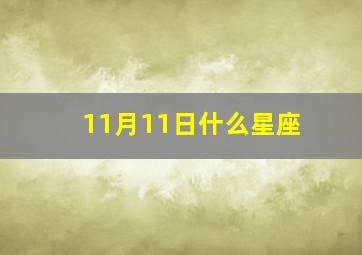 11月11日什么星座