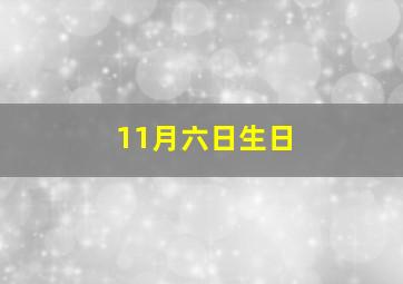 11月六日生日