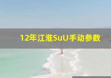 12年江淮SuU手动参数