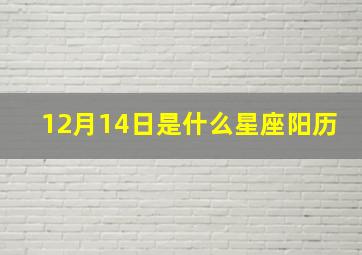 12月14日是什么星座阳历