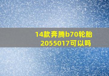 14款奔腾b70轮胎2055017可以吗