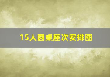 15人圆桌座次安排图