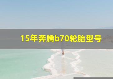 15年奔腾b70轮胎型号