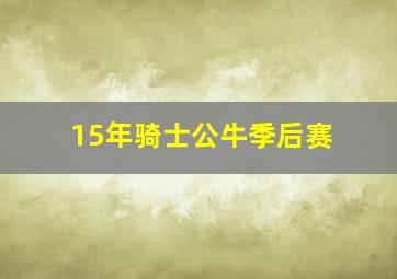 15年骑士公牛季后赛