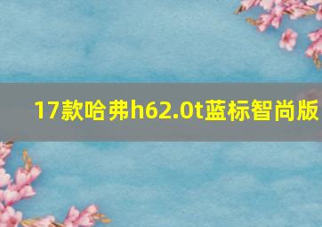 17款哈弗h62.0t蓝标智尚版