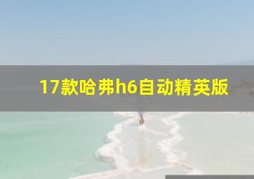 17款哈弗h6自动精英版